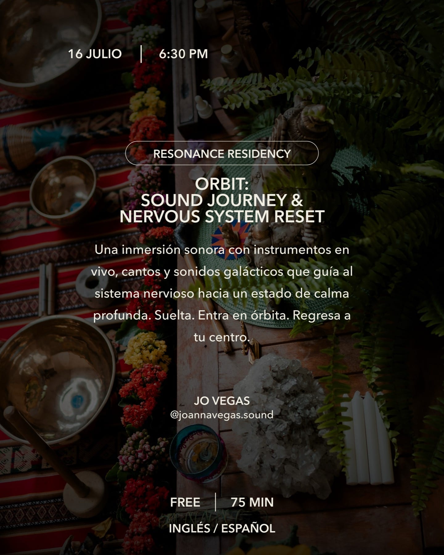 Koti Condesa July 16 ORBIT Sound Journey event flyer