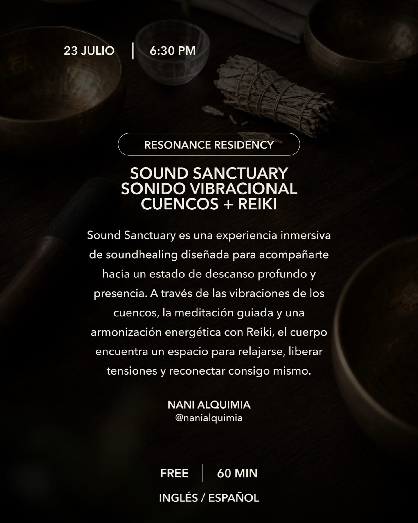 Koti Condesa July 23 Sonido Vibracional con Cuencos event flyer