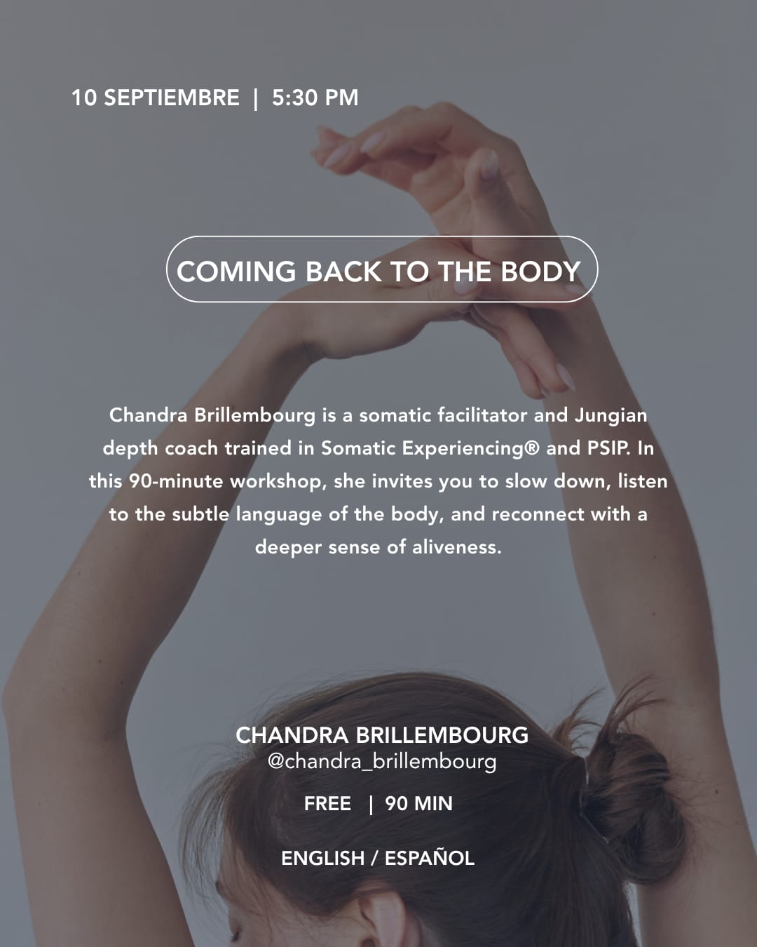 Koti Condesa September 10 2026 Coming Back to the Body event flyer