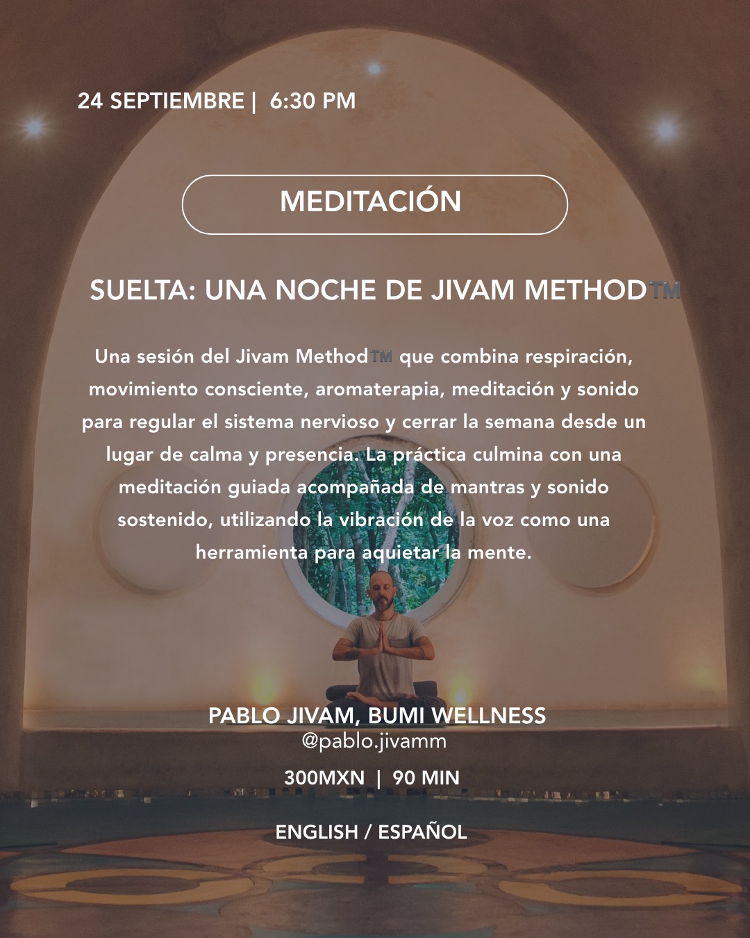 Koti Condesa September 24 2026 Suelta Jivam Method event flyer