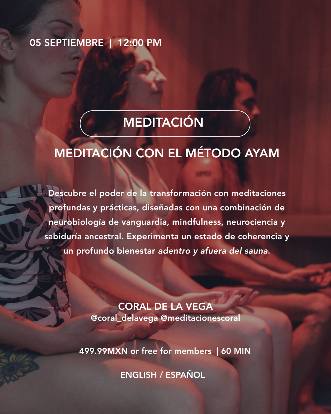 Koti Lomas September 5 2026 Meditación con el Método Ayam event flyer